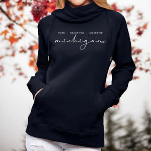 Sudadera con capucha y cuello alto de polar para mujer "Majestic"