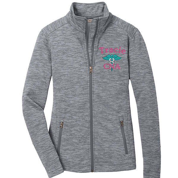 Chaqueta de enfermera personalizada con rayas digitales para damas L231