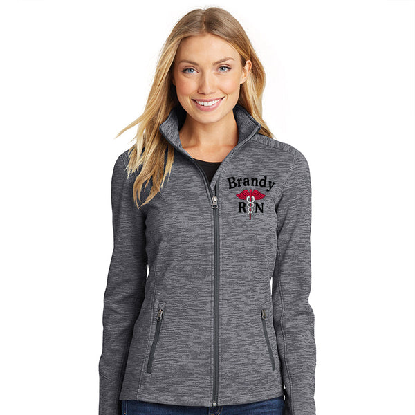 Chaqueta de enfermera personalizada con rayas digitales para damas L231