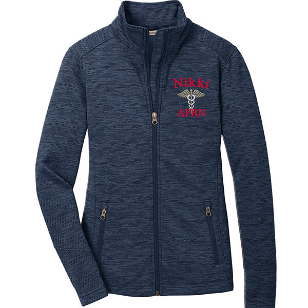 Chaqueta de enfermera personalizada con rayas digitales para damas L231