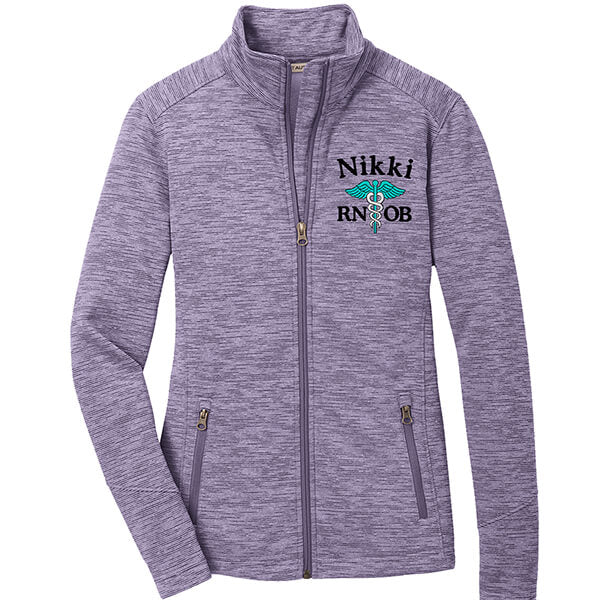 Chaqueta de enfermera personalizada con rayas digitales para damas L231