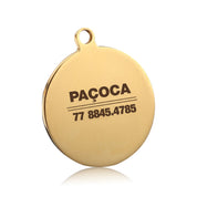 Pingente de identificação personalizado para coleira