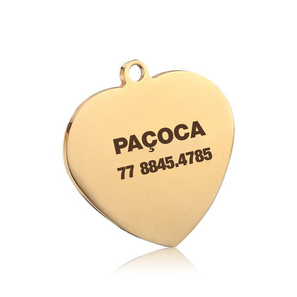 Pingente de identificação personalizado para coleira