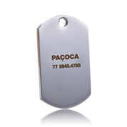 Pingente de identificação personalizado para coleira