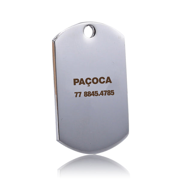Pingente de identificação personalizado para coleira