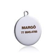 Pingente de identificação personalizado para coleira