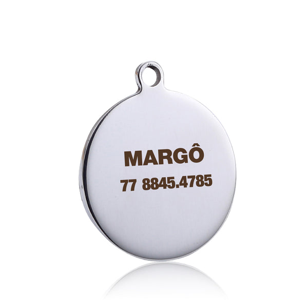 Pingente de identificação personalizado para coleira