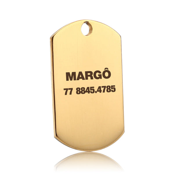 Pingente de identificação personalizado para coleira