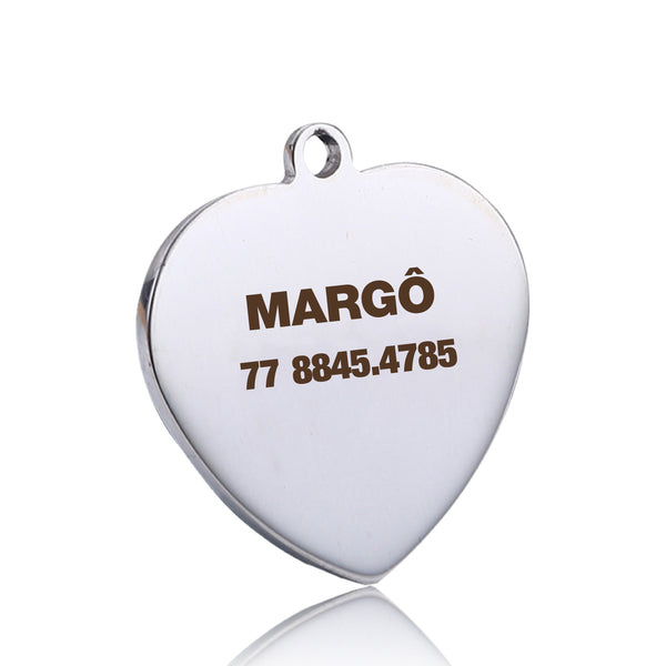 Pingente de identificação personalizado para coleira