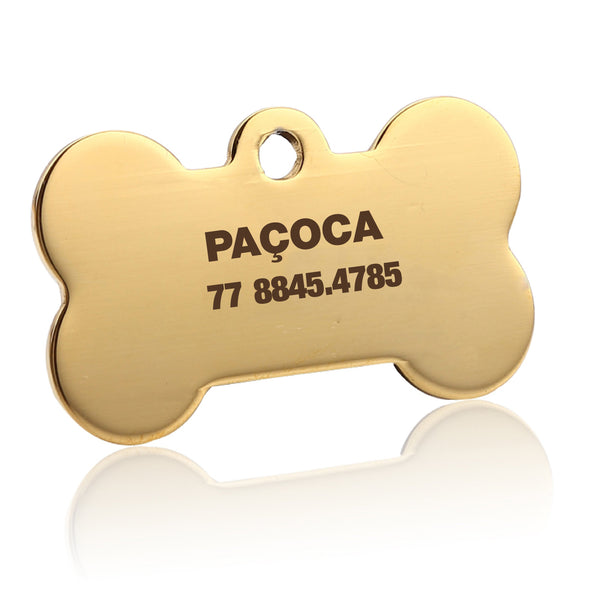 Pingente de identificação personalizado para coleira