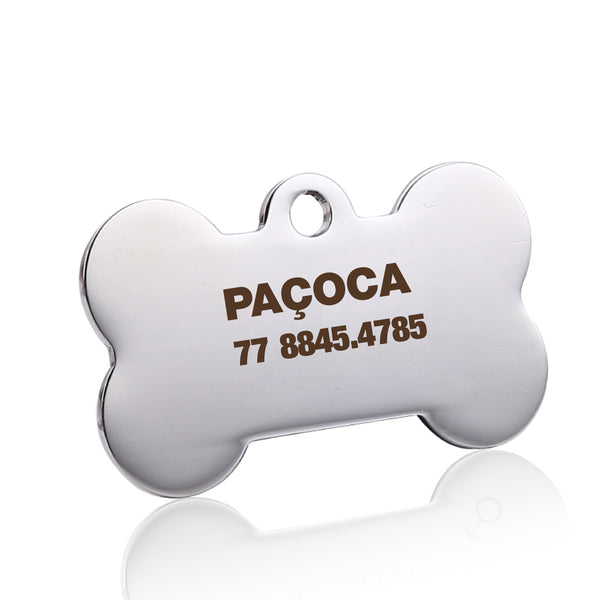 Pingente de identificação personalizado para coleira