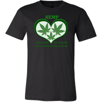 Hemp For Sustainable Future for Children??-3 Hemp Leaves Floating in a Green Heart