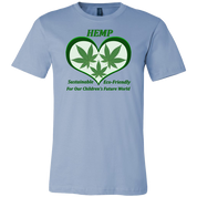 Hemp For Sustainable Future for Children??-3 Hemp Leaves Floating in a Green Heart