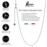 24"Italian Sterling Silver Milano Twist Adjustable Chain