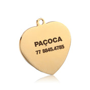 Pingente de identificação personalizado para coleira