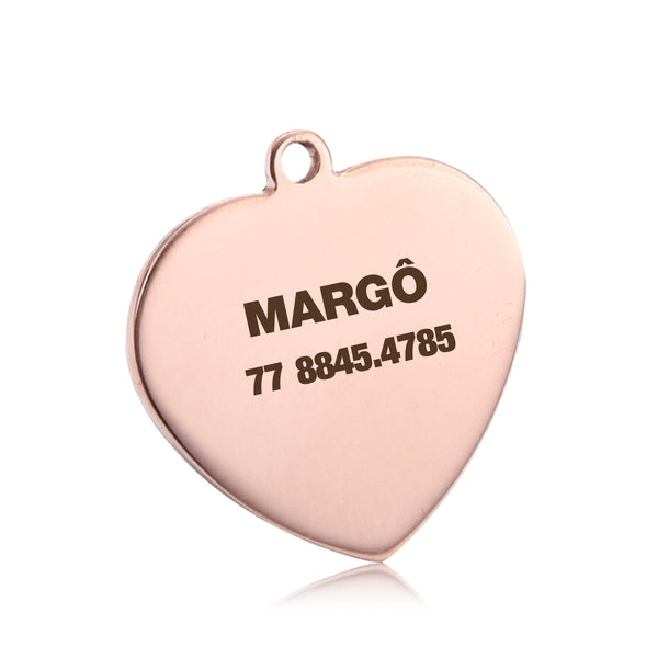 Pingente de identificação personalizado para coleira