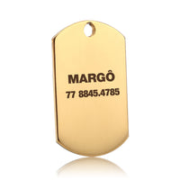 Pingente de identificação personalizado para coleira
