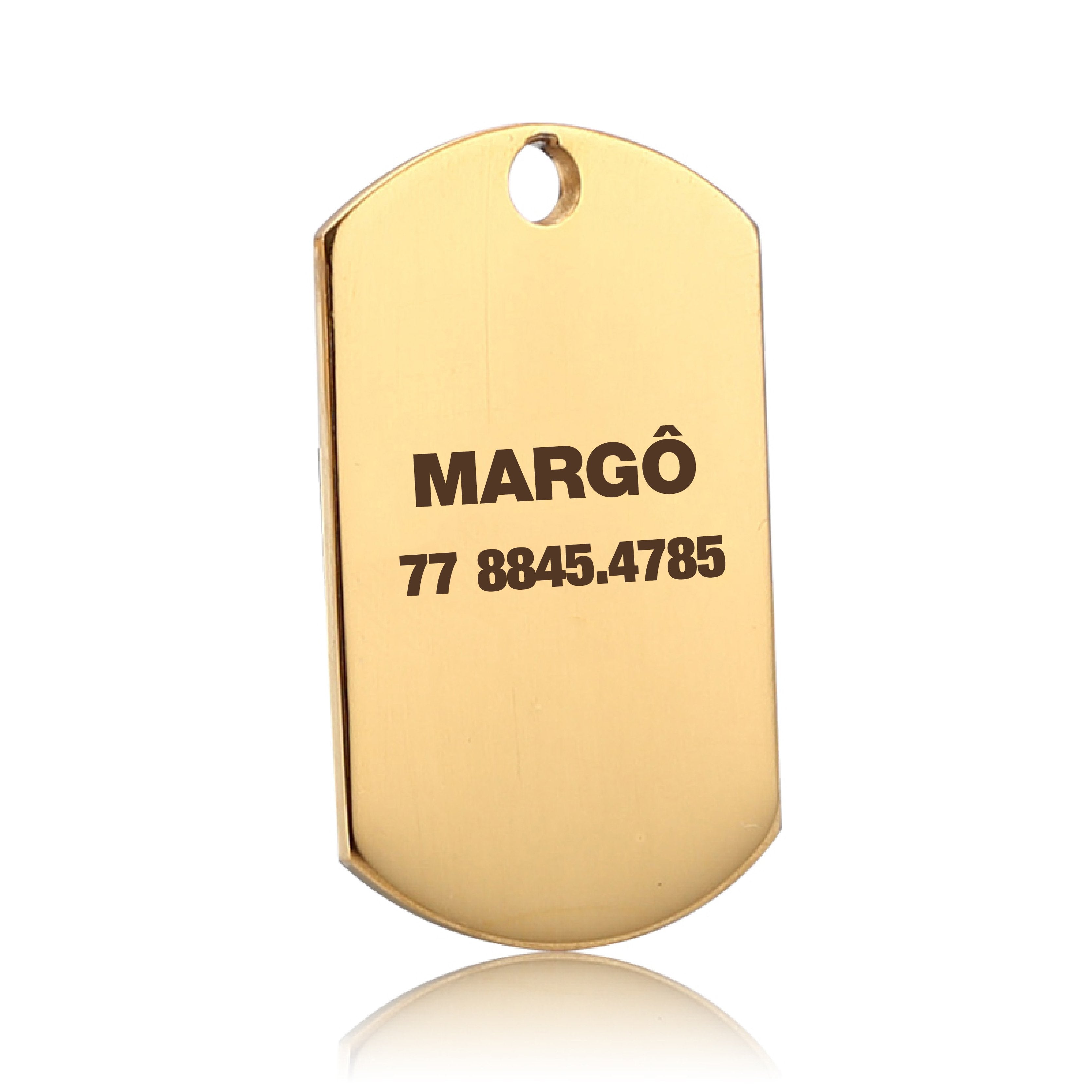 Colgante con etiqueta de identificación personalizada para collar