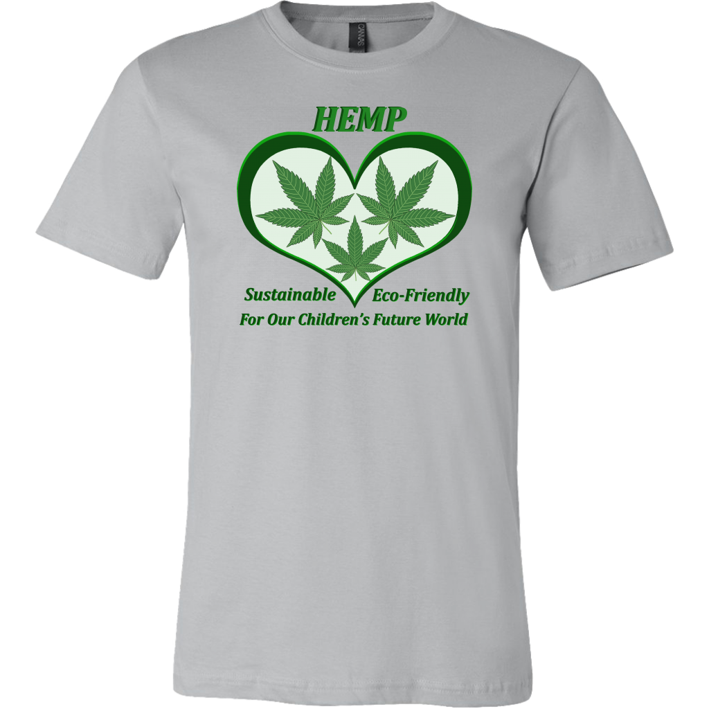 Hemp For Sustainable Future for Children??-3 Hemp Leaves Floating in a Green Heart