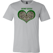 Show Some Love for Hemp Seeds in Green Heart T-shirt