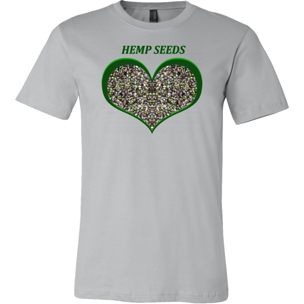 Show Some Love for Hemp Seeds in Green Heart T-shirt