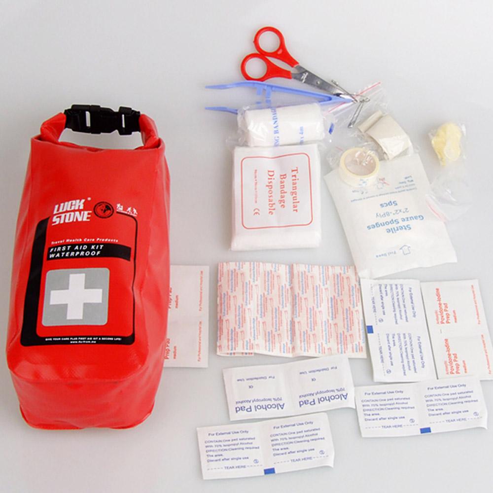 Botiquín de primeros auxilios de emergencia LIXADA de 2 l, impermeable, vacío, para viajes, rafting, acampada