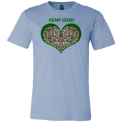 Show Some Love for Hemp Seeds in Green Heart T-shirt