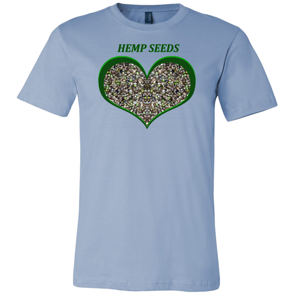 Show Some Love for Hemp Seeds in Green Heart T-shirt