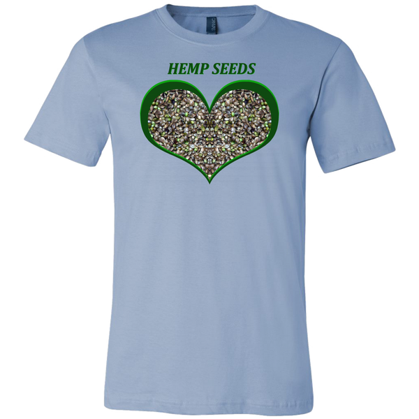 Show Some Love for Hemp Seeds in Green Heart T-shirt