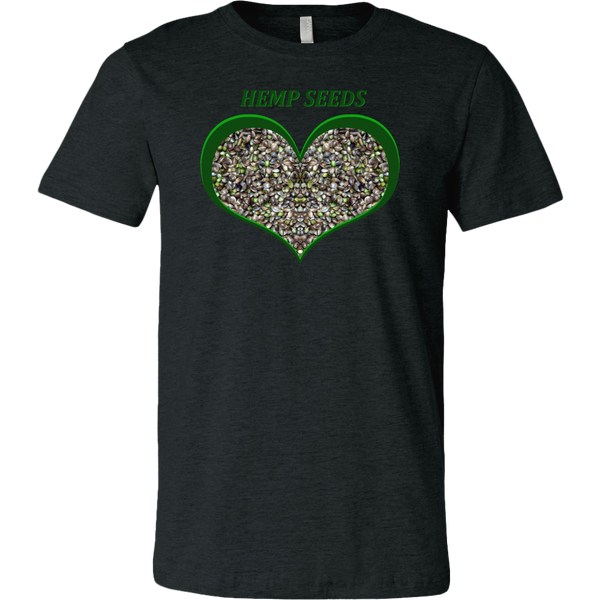 Show Some Love for Hemp Seeds in Green Heart T-shirt